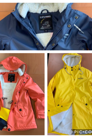 SL1931213 Kids winter rain Jacket sharpa teddy Yellow, navy, Coral
