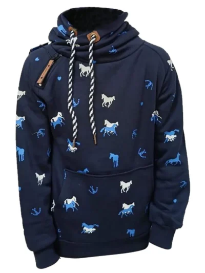 KIDS cotton hoody vest horse patched SL0075