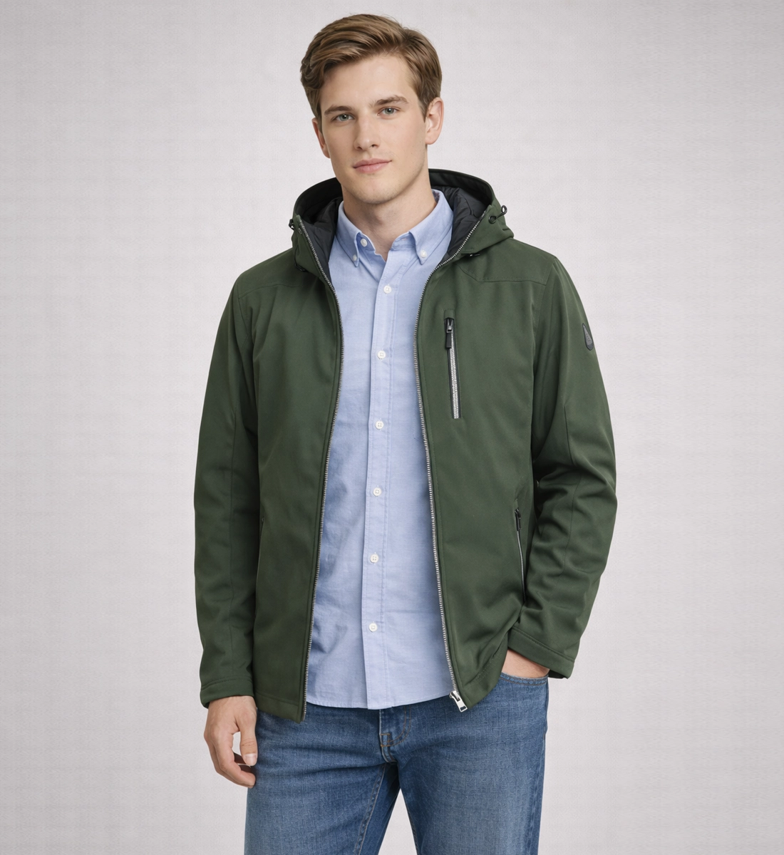 Heren Softshell Tussenjas met Capuchon – Winddicht - Afbeelding 4