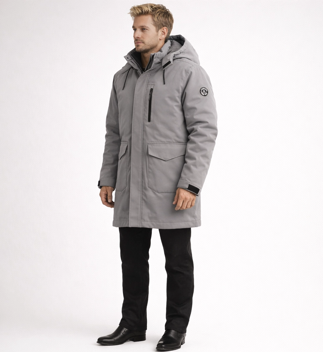 Men’s Long Hooded Winter Parka – Insulated & Windproof - Afbeelding 2