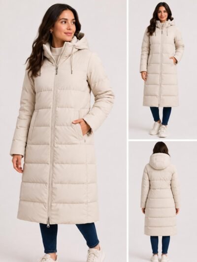 SL905542  Dames Padding Jacket Lang  Waterproof